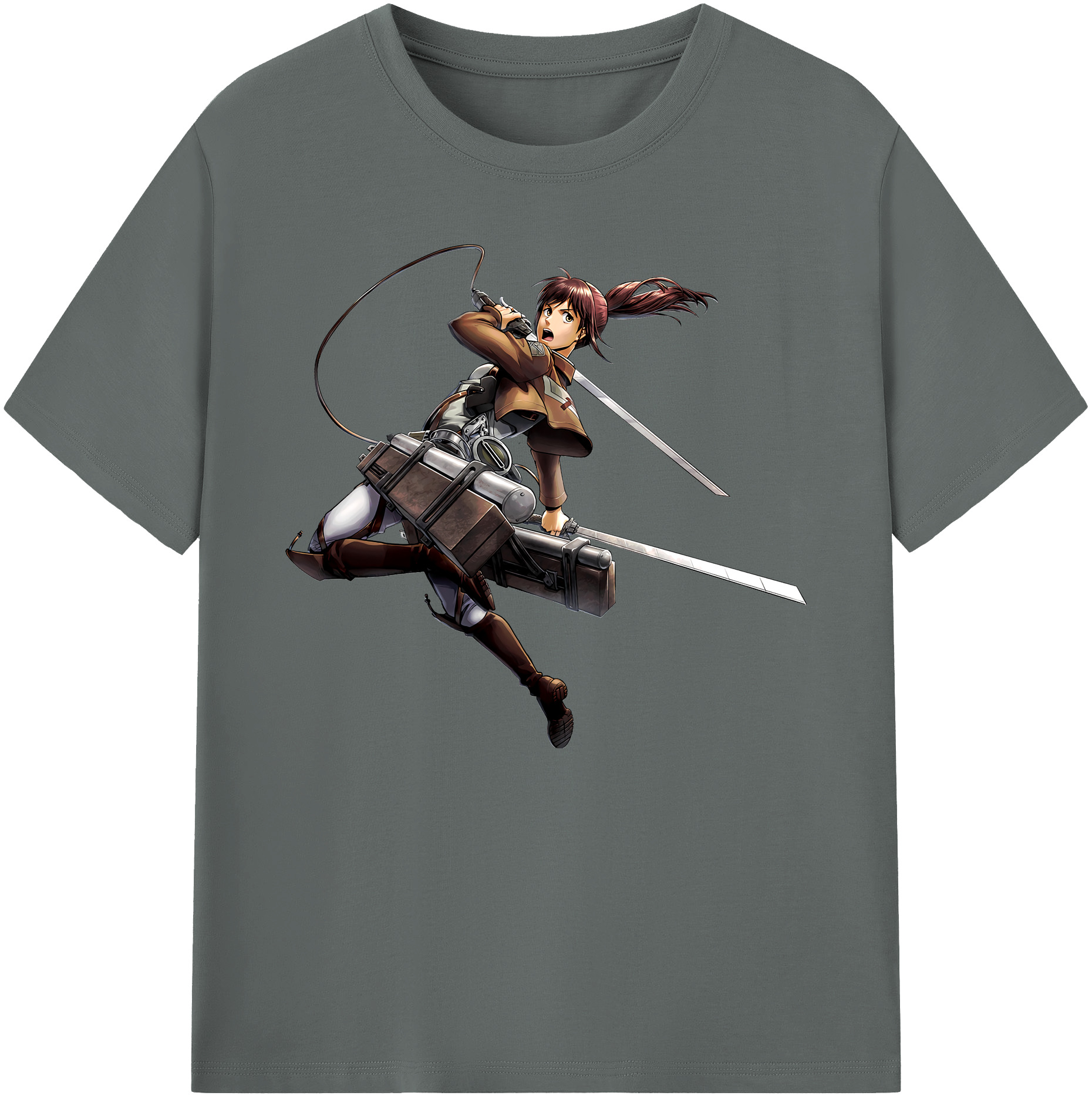 （画像用） 進撃の巨人 サシャ·ブラウス Attack on Titan Sasha Blaus 綿100％ メンズ半袖Tシャツ｜肌触りやわらか＆通気性